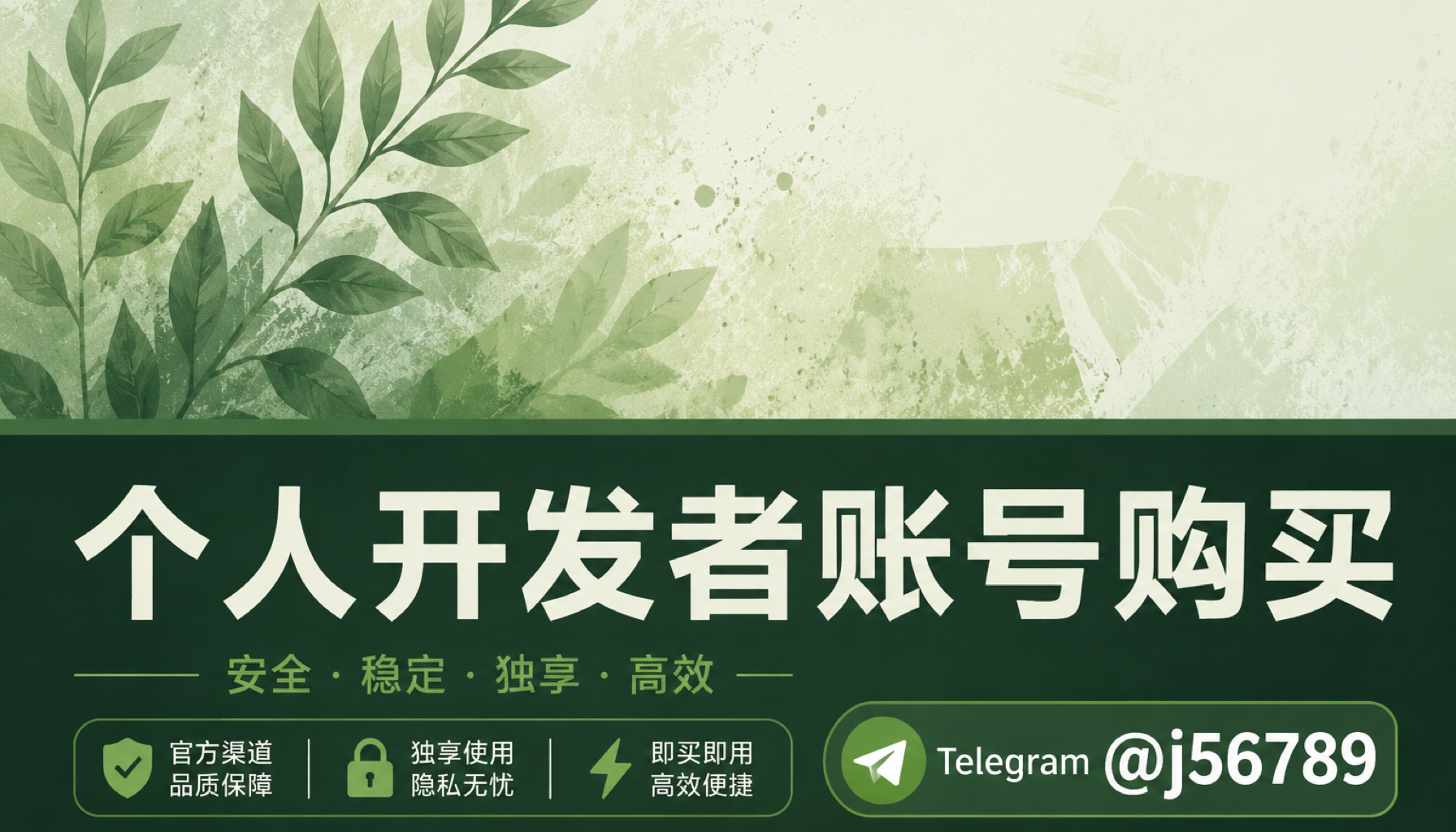 个人开发者账号购买 2