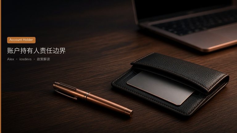 Account Holder 说了算：Alex拆清开发者计划账户持有人责任边界